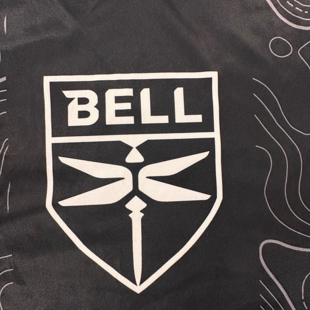 Gear Team Apparel Bell Flight Jersey Mens Large Black Topographic Map V-Neck - Picture 3 of 6